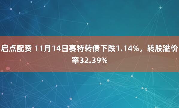 启点配资 11月14日赛特转债下跌1.14%，转股溢价率32.39%